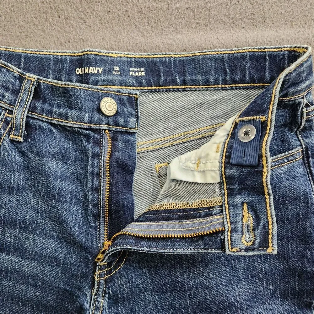 Old Navy Girls 12 Plus High Rise Flare Adjustable Waist Jeans NWT